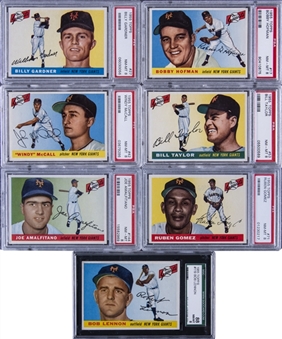 1955 Topps PSA NM-MT 8 and SGC 88 NM/MT 8 Collection (7 Different)